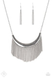 Paparazzi Zoo Zone Silver Necklace Set Fashion Fix Exclusive - Glitzygals5dollarbling Paparazzi Boutique 