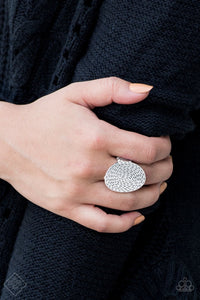 Paparazzi Brave The Elements - Silver - Hammered Shimmery - Ring - Glitzygals5dollarbling Paparazzi Boutique 