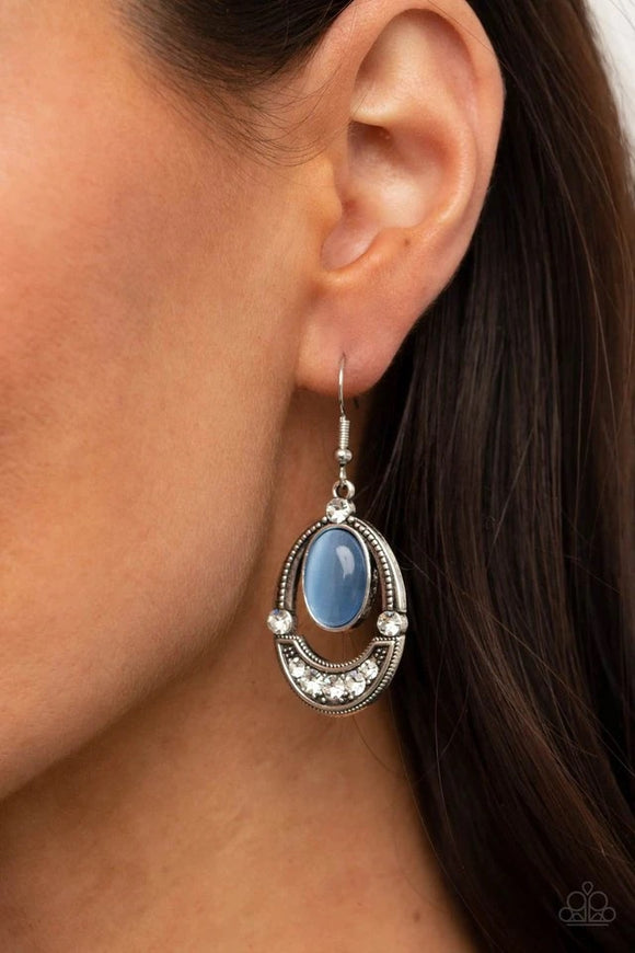 Paparazzi Earring ~ Serene Shimmer - Blue - Glitzygals5dollarbling Paparazzi Boutique 