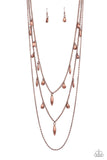 Bravo Bravado - copper - Paparazzi necklace - Glitzygals5dollarbling Paparazzi Boutique 