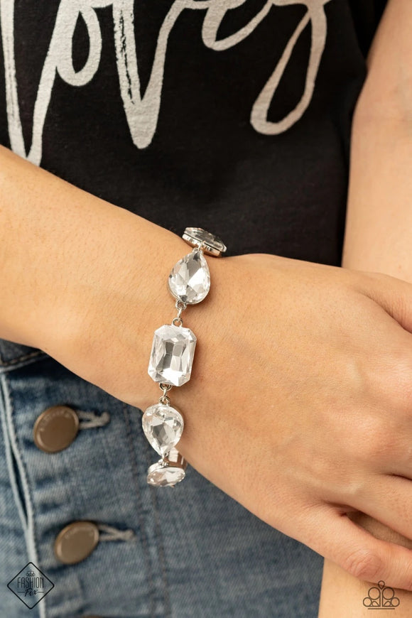 Cosmic Treasure Chest - white - Paparazzi bracelet - Glitzygals5dollarbling Paparazzi Boutique 