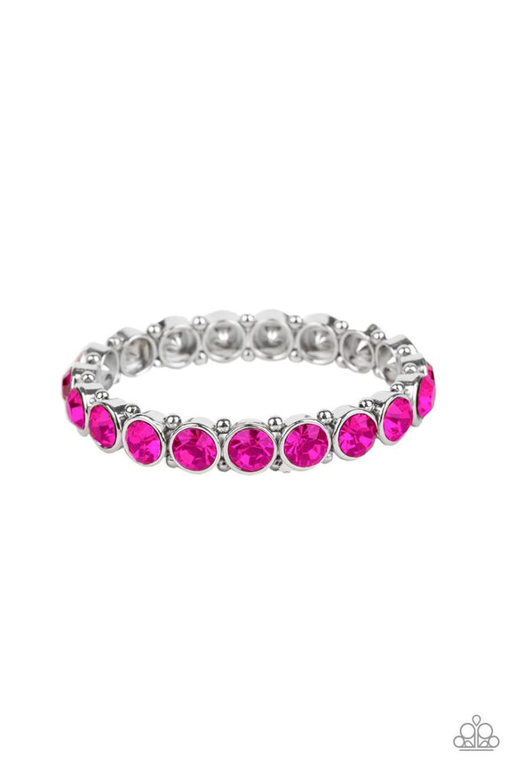 Paparazzi Sugar-Coated Sparkle Pink Bracelet - Glitzygals5dollarbling Paparazzi Boutique 