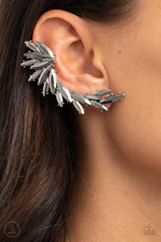 Paparazzi Earring ~ Because ICE Said So - Silver Earrings - Glitzygals5dollarbling Paparazzi Boutique 