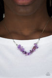Paparazzi Back To Nature - Purple - Silver Necklace and matching Earrings - Glitzygals5dollarbling Paparazzi Boutique 