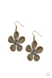 Fresh Florals - brass - Paparazzi earrings - Glitzygals5dollarbling Paparazzi Boutique 