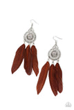 Pretty in PLUMES Brown ~ Paparazzi Earrings - Glitzygals5dollarbling Paparazzi Boutique 