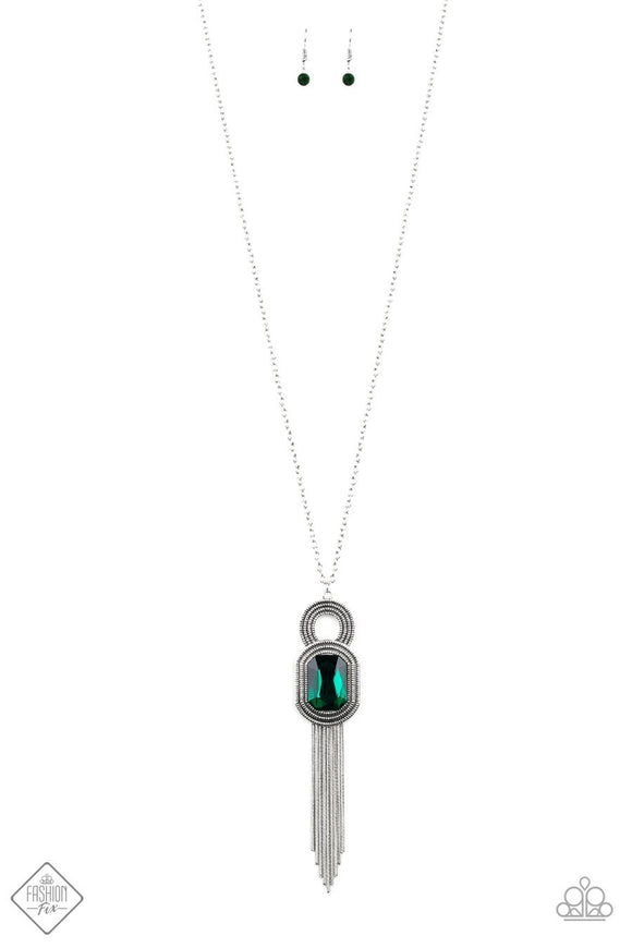 Paparazzi A Good TALISMAN Is Hard To Find - Green Gem - Necklace - Fashion Fix Exclusive December 2019 - Glitzygals5dollarbling Paparazzi Boutique 