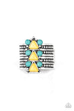 Paparazzi Point Me to Phoenix Yellow Turquoise Ring - Glitzygals5dollarbling Paparazzi Boutique 