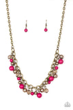 Paparazzi The GRIT Crowd - Pink Brass Necklace - Glitzygals5dollarbling Paparazzi Boutique 