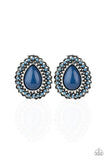 Paparazzi Beaded Blast - Blue - Teardrop Bead - Post Earrings - Glitzygals5dollarbling Paparazzi Boutique 