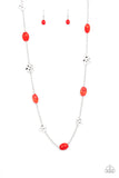 Glossy Glamorous Red ~ Paparazzi Necklace - Glitzygals5dollarbling Paparazzi Boutique 