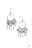 Very Vagabond - white - Paparazzi earrings - Glitzygals5dollarbling Paparazzi Boutique 