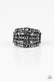 Paparazzi Truly Treasured - Black - Hematite Rhinestones - Ring - Glitzygals5dollarbling Paparazzi Boutique 