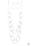 Paparazzi Move On OVAL! Silver Necklace - Glitzygals5dollarbling Paparazzi Boutique 