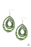 Prana Party - green - Paparazzi earrings - Glitzygals5dollarbling Paparazzi Boutique 