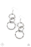 Paparazzi Shameless Shine - White Earrings - Trend Blend Fashion Fix Exclusive - July 2021 - Glitzygals5dollarbling Paparazzi Boutique 
