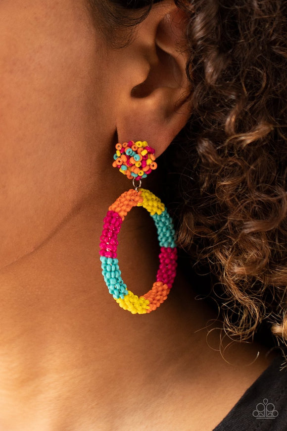 Paparazzi Be All You Can BEAD - Multi Color Earrings - Glitzygals5dollarbling Paparazzi Boutique 