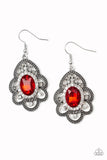Paparazzi Reign Supreme - Red Earrings - Glitzygals5dollarbling Paparazzi Boutique 