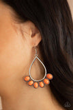 Paparazzi Earring ~ Stone Sky - Orange - Glitzygals5dollarbling Paparazzi Boutique 