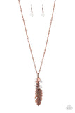 Feather Flair - copper - Paparazzi necklace - Glitzygals5dollarbling Paparazzi Boutique 