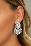 Paparazzi A Breath of Fresh HEIR - Black - White Rhinestones and Gems - Post Earrings - Glitzygals5dollarbling Paparazzi Boutique 