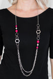 Paparazzi Modern Motley - Pink Necklace - Glitzygals5dollarbling Paparazzi Boutique 