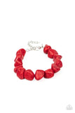 Paparazzi Bracelet ~ Prehistoric Paradise - Red - Glitzygals5dollarbling Paparazzi Boutique 