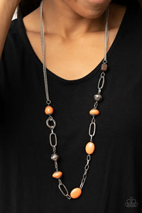 Barefoot Bohemian Orange ~ Paparazzi Necklace - Glitzygals5dollarbling Paparazzi Boutique 