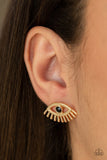 Paparazzi Don’t Blink Gold Post Earrings - Glitzygals5dollarbling Paparazzi Boutique 