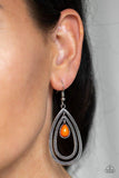 Paparazzi Earring ~ Drops of Color - Orange - Glitzygals5dollarbling Paparazzi Boutique 