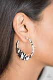 Paparazzi The Beast of Me Silver Hoop Earrings - Glitzygals5dollarbling Paparazzi Boutique 
