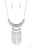 Paparazzi Eastern Empress - Silver - Necklace & Earrings - Glitzygals5dollarbling Paparazzi Boutique 