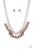 Paparazzi Get Off My Runway Brown Necklace - Glitzygals5dollarbling Paparazzi Boutique 