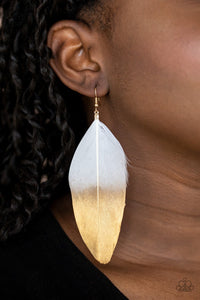 Paparazzi Earrings - Fleek Feathers - White - Glitzygals5dollarbling Paparazzi Boutique 