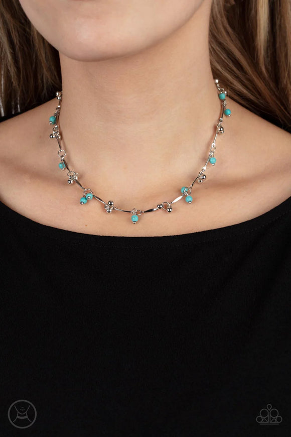Sahara Social Blue ~ Paparazzi Necklace - Glitzygals5dollarbling Paparazzi Boutique 