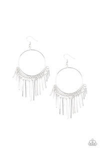 SOL Food Silver - Paparazzi Accessories Earrings - Glitzygals5dollarbling Paparazzi Boutique 