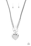 Paparazzi Necklace ~ Forbidden Love - Silver - Glitzygals5dollarbling Paparazzi Boutique 