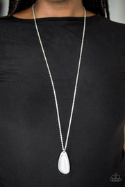 Paparazzi Magically Modern White Moonstone Necklace - Glitzygals5dollarbling Paparazzi Boutique 