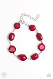 Paparazzi Carefree Spirit Red Bracelet Fashion Fix - Glitzygals5dollarbling Paparazzi Boutique 