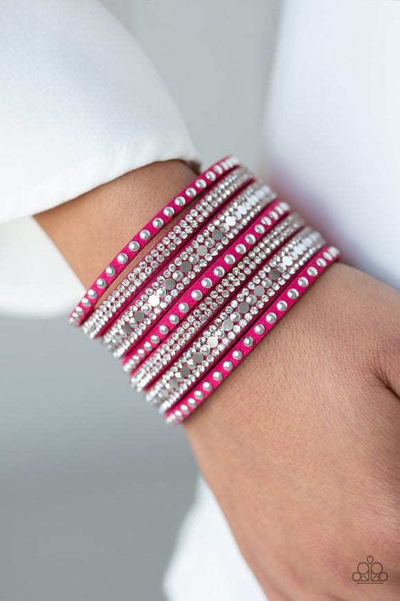 All Hustle and Hairspray - pink - Paparazzi bracelet - Glitzygals5dollarbling Paparazzi Boutique 