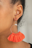 Peruvian Princess - Orange Coral Tassel Paparazzi Jewelry Earrings - Glitzygals5dollarbling Paparazzi Boutique 