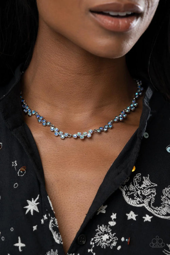 Glowing Admiration Blue ~ Paparazzi Necklace - Glitzygals5dollarbling Paparazzi Boutique 