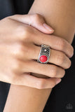 Paparazzi Summer Oasis Red Ring - Glitzygals5dollarbling Paparazzi Boutique 