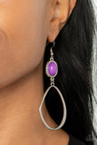 Adventurous Allure Purple ~ Paparazzi Earring - Glitzygals5dollarbling Paparazzi Boutique 