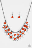 Really Rococo Orange Necklace - Glitzygals5dollarbling Paparazzi Boutique 
