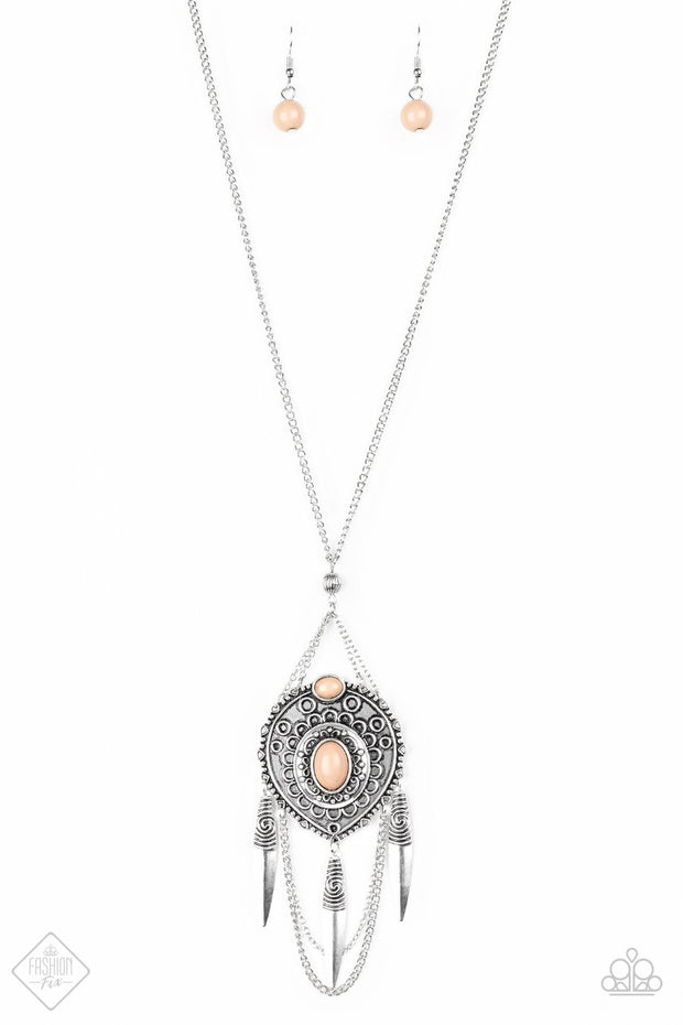 Paparazzi Cactus Canyon - Brown - Necklace and matching Earrings - Fashion Fix / Trend Blend Exclusive - Glitzygals5dollarbling Paparazzi Boutique 