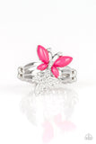 Flutter Flirt - pink - Paparazzi Butterfly ring - Glitzygals5dollarbling Paparazzi Boutique 