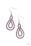 Paparazzi Sassy Sophistication - Purple - Rhinestones - Silver Loop - Earrings - Glitzygals5dollarbling Paparazzi Boutique 