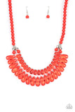 All Across the Globetrotter Red ~ Paparazzi Necklace - Glitzygals5dollarbling Paparazzi Boutique 