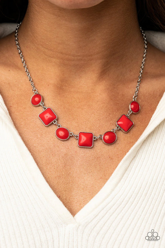 Trend Worthy Red ~ Paparazzi Necklace - Glitzygals5dollarbling Paparazzi Boutique 